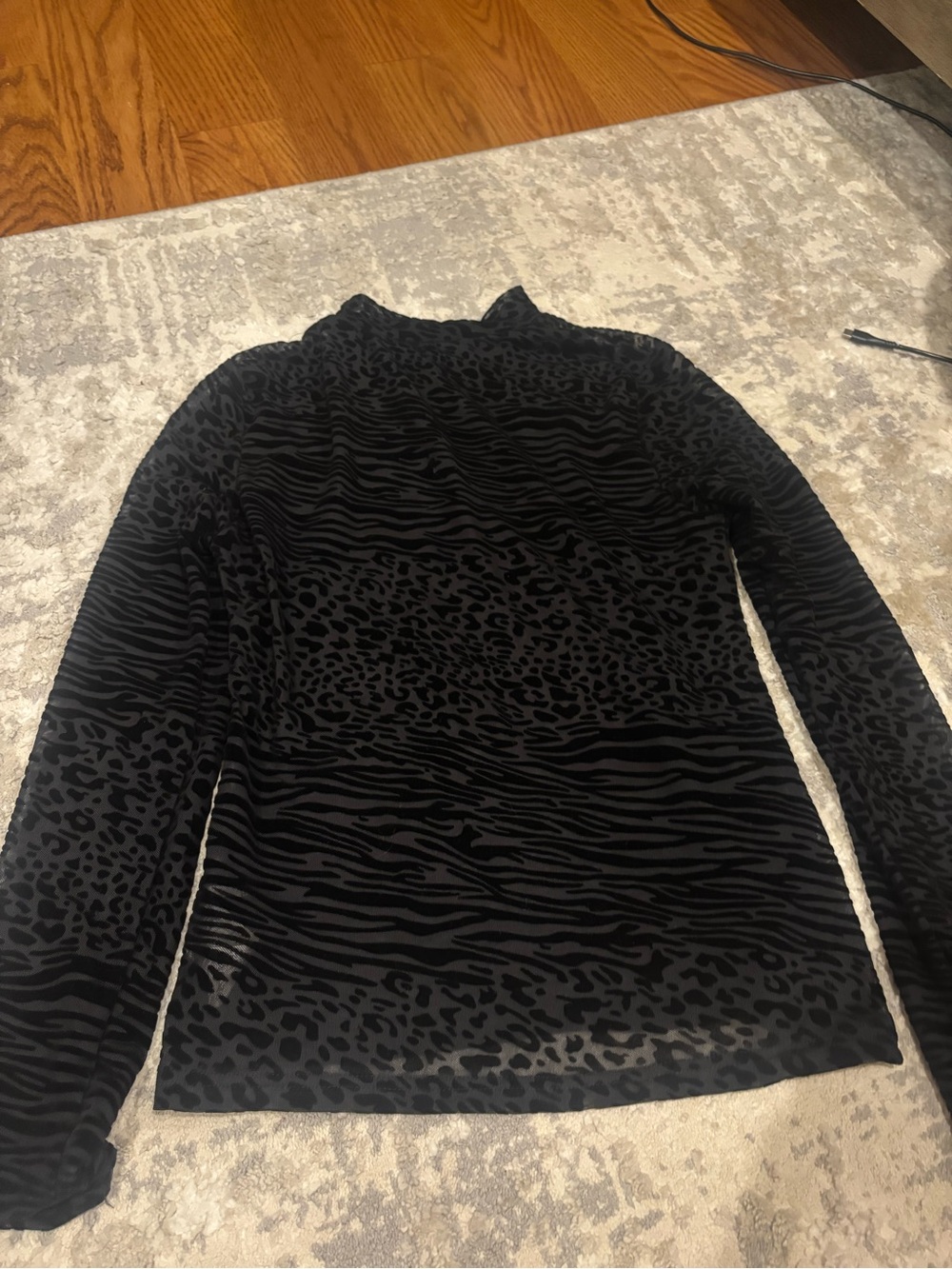 CHEETA & ZEBRA SEE THROUGH LAYER TOP